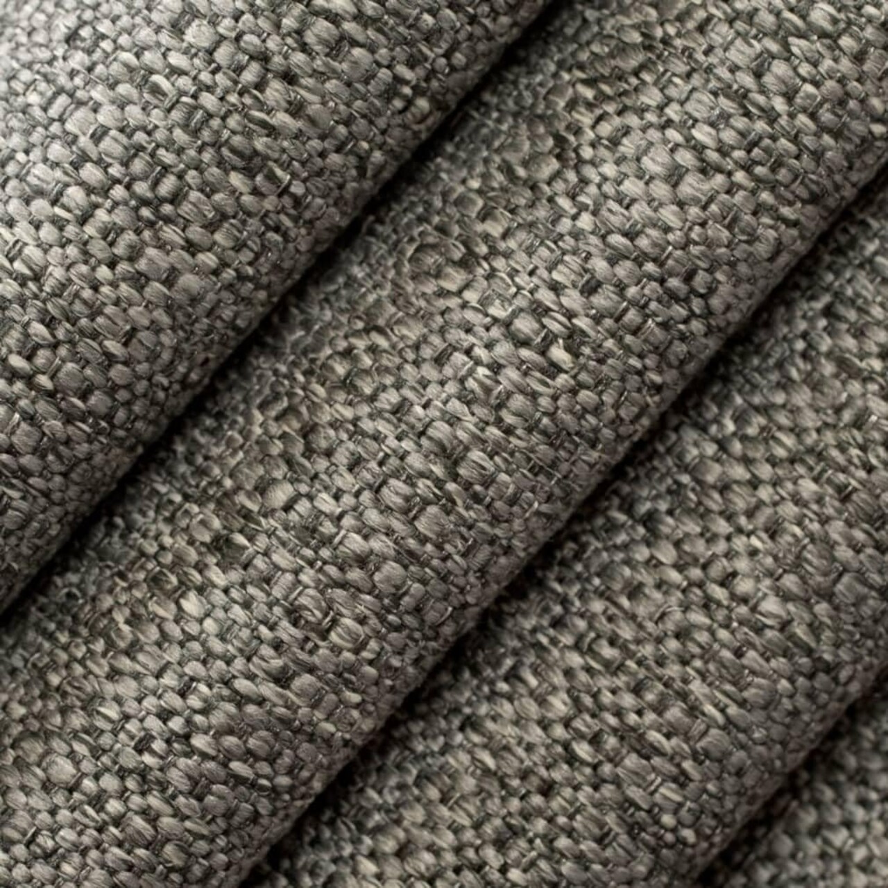 Grey Stain Resistant Performance Pet Friendly Texturedd Tweed Upholstery Fabric by The Yard - SKU: Copley Pebble